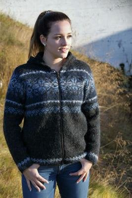 Kidka - DANGRI Wool Cardigan w/Hood (black/blue)
