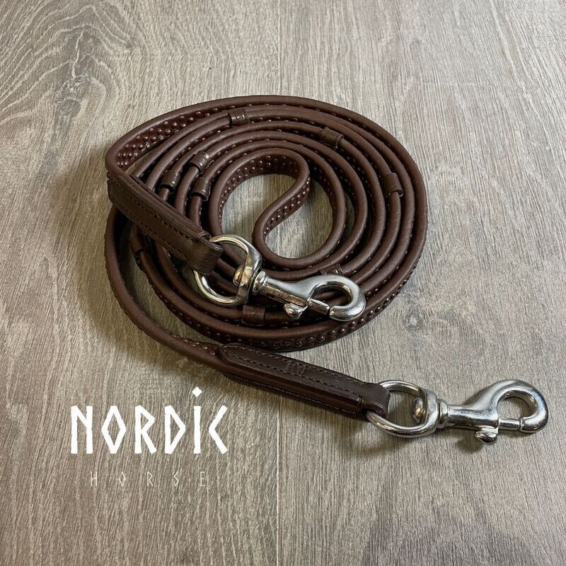 Nordic Horse Biothane Grip Reins w/Stops - Brown