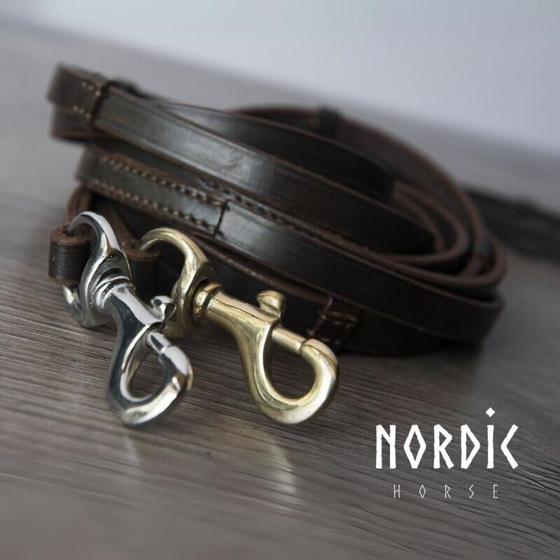 Nordic Horse - Brown Leather Reins w/Stops