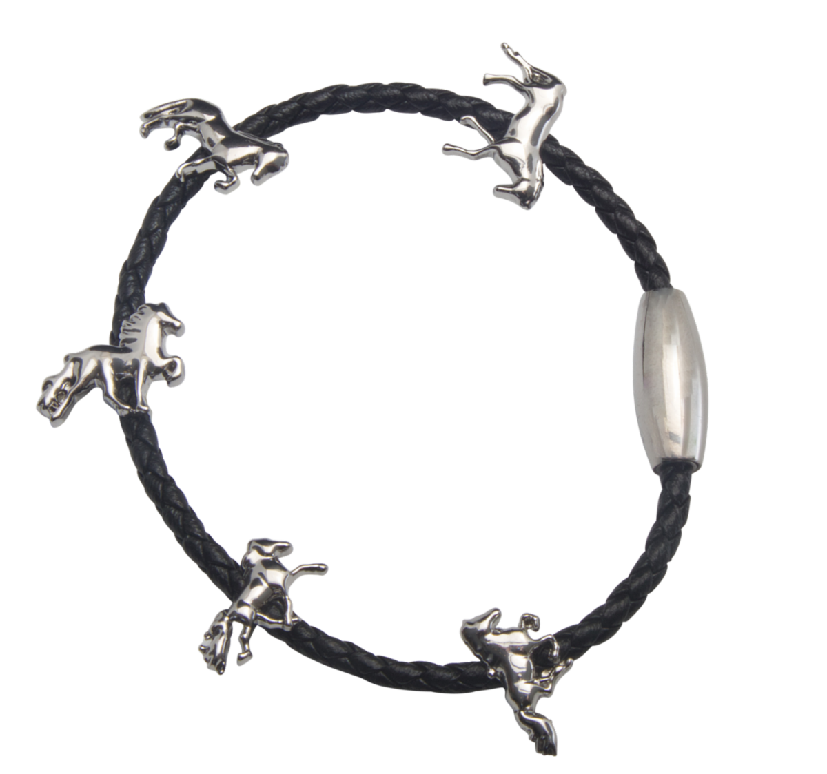 Karlslund Björk Leather Bracelet w/Icelandic Horses