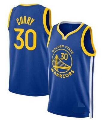 Men's Golden State Warriors Stephen Curry #30 Blue 2021/22 Swingman Jersey - Icon Edition