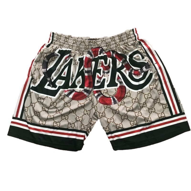 Men&#39;s Los Angeles Lakers Gray Mesh NBA Shorts