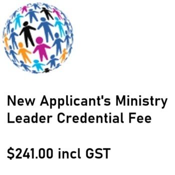 New Applicant Ministry Leader Credential Fee