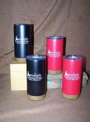 Serendipity 18oz Stainless Steel and Cork Travel Mugs