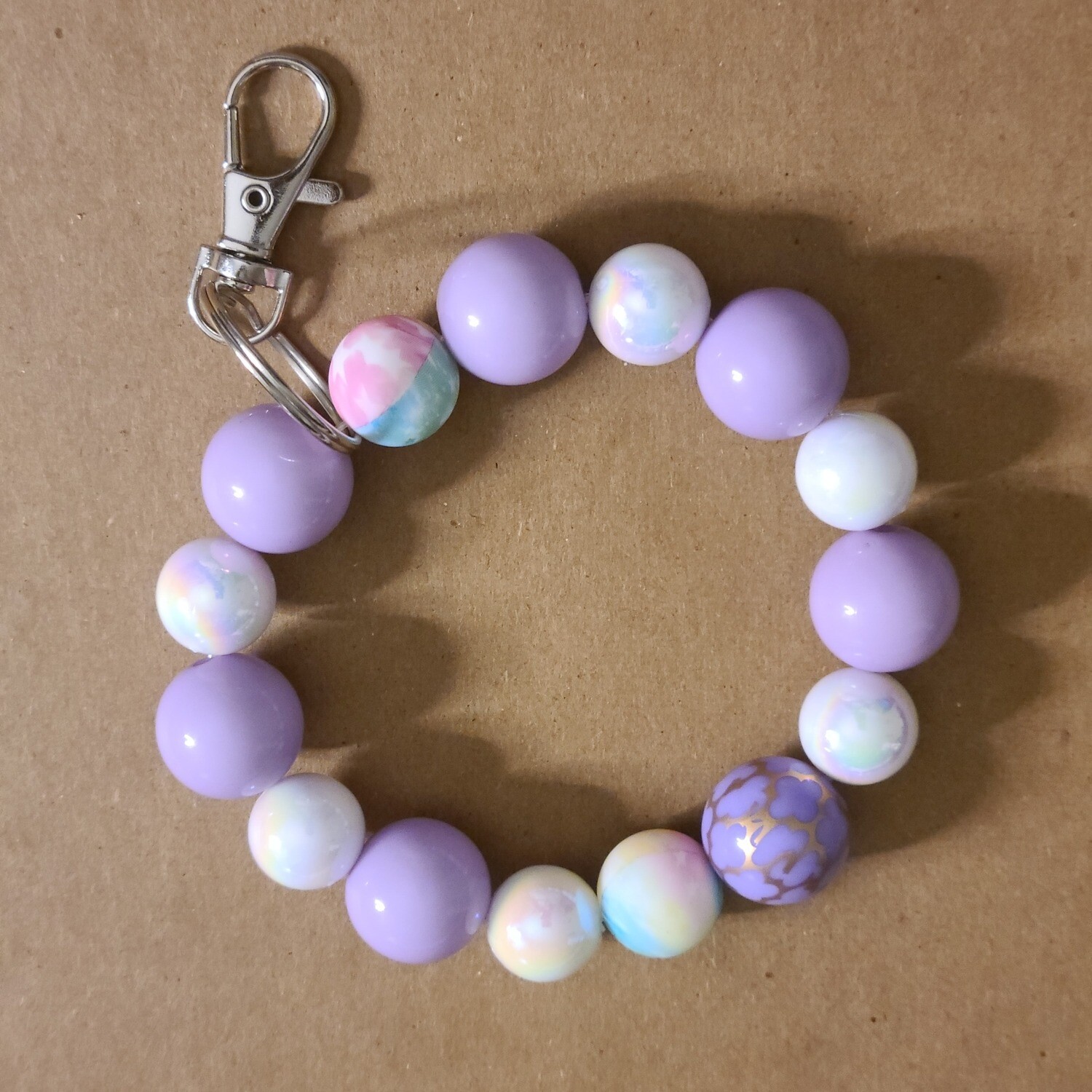 1) Lavender and Blue Wristlet Keychain – LBL Creations