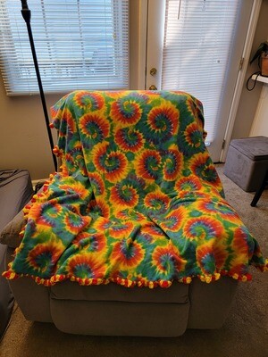 Tie-Dye Fleece Blanket