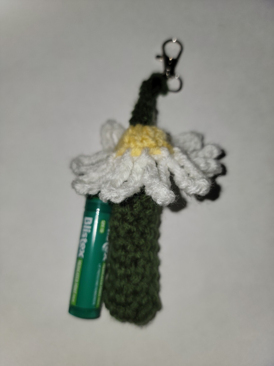 Flower Chapstick Holder Keychain