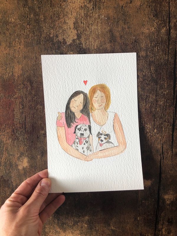 Portrait aquarelle - A5