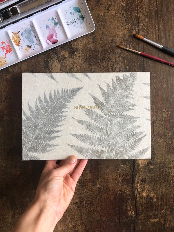 Carnet aquarelle - Plumes