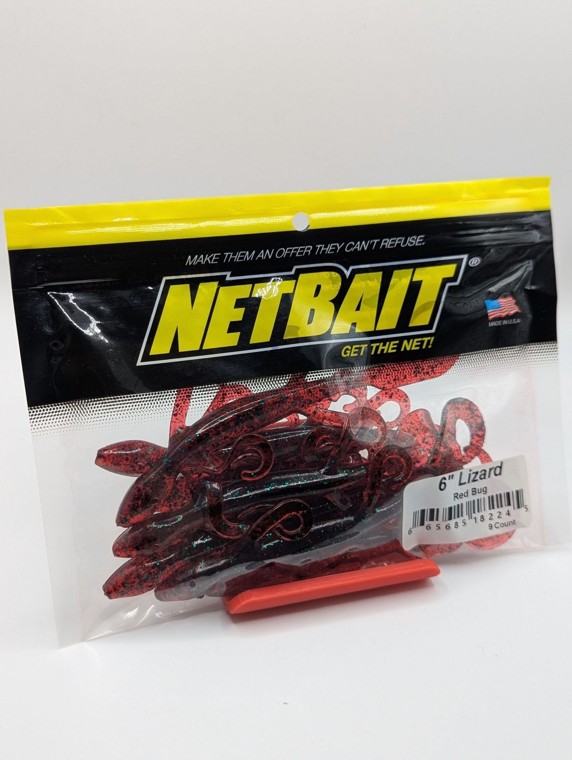 Netbait 6" Lizard- Red Bug
