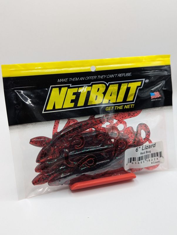 Netbait 6" Lizard- Red Bug