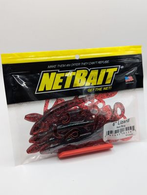 Netbait 6" Lizard- Red Bug