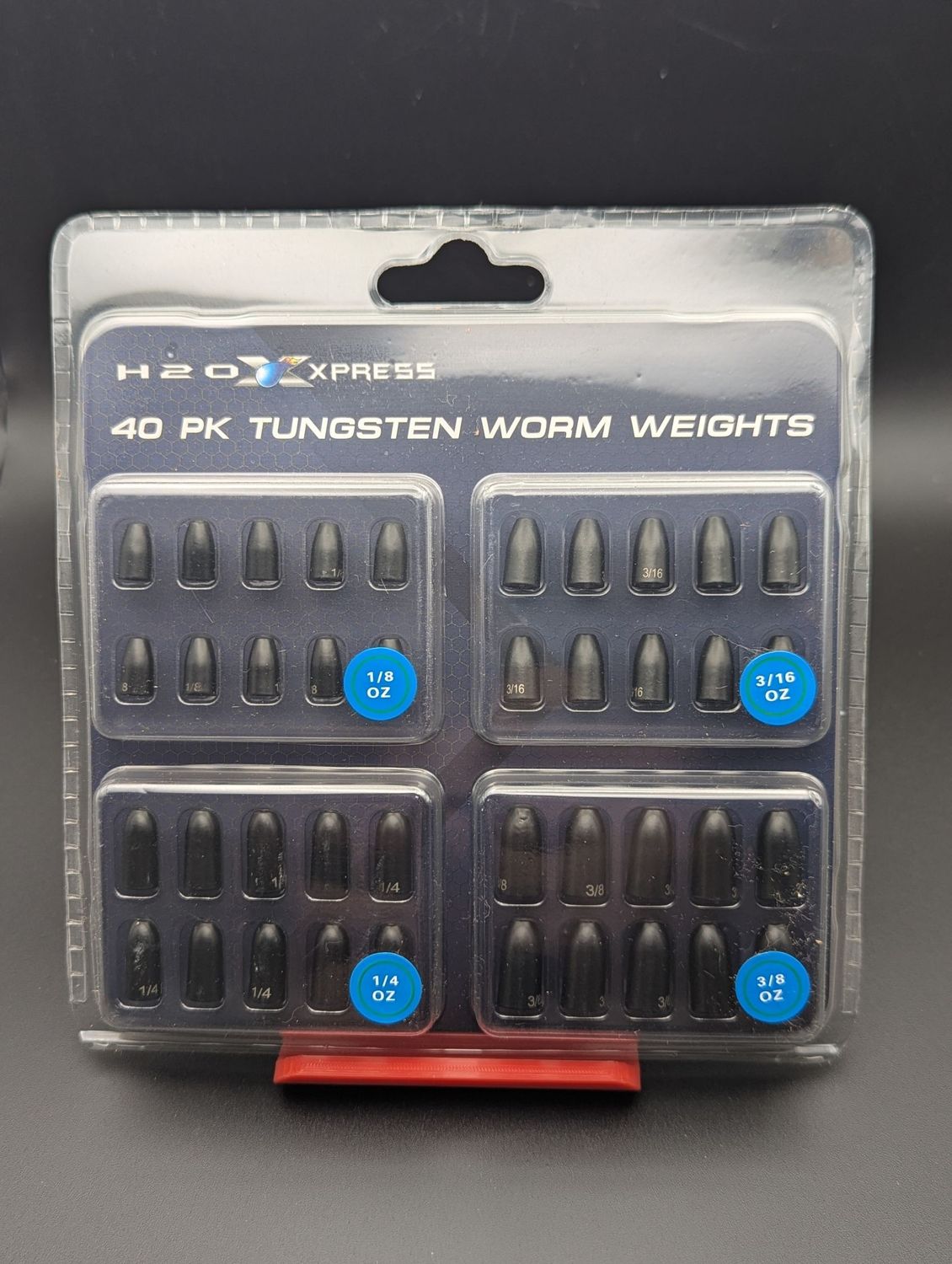 40 Pack Tungsten Worm Weights 40 Pack Tungsten Worm Weights