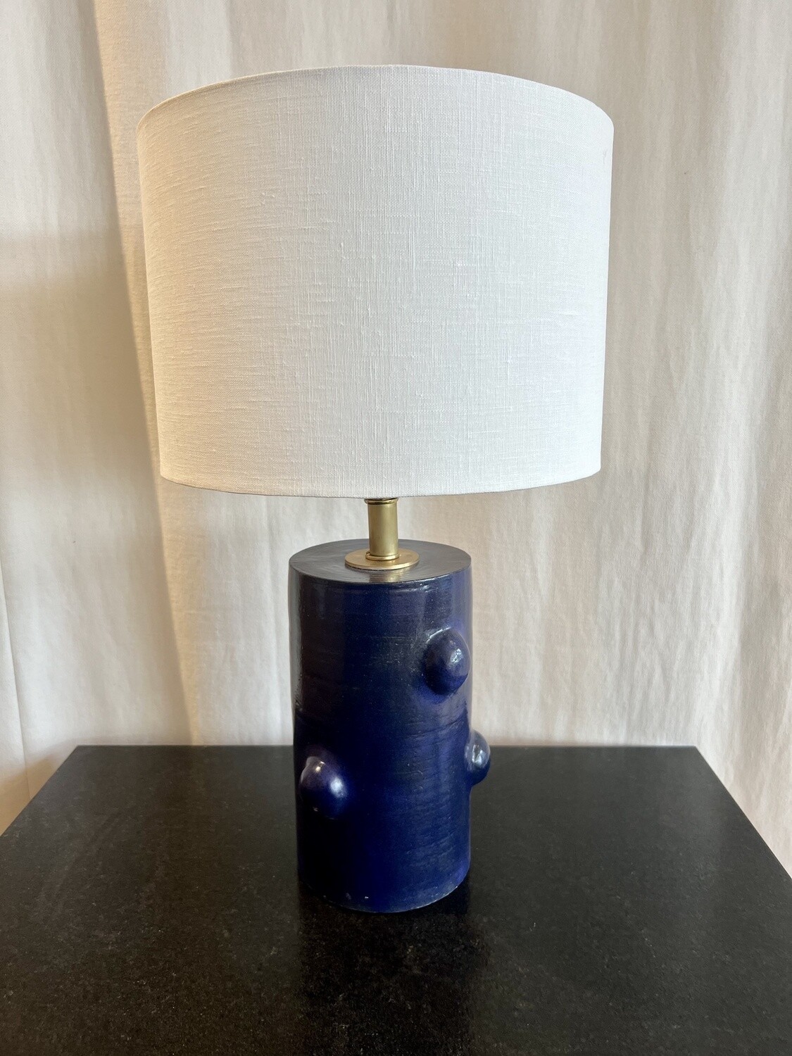 BLUE CYLINDER BUMPS LAMP
