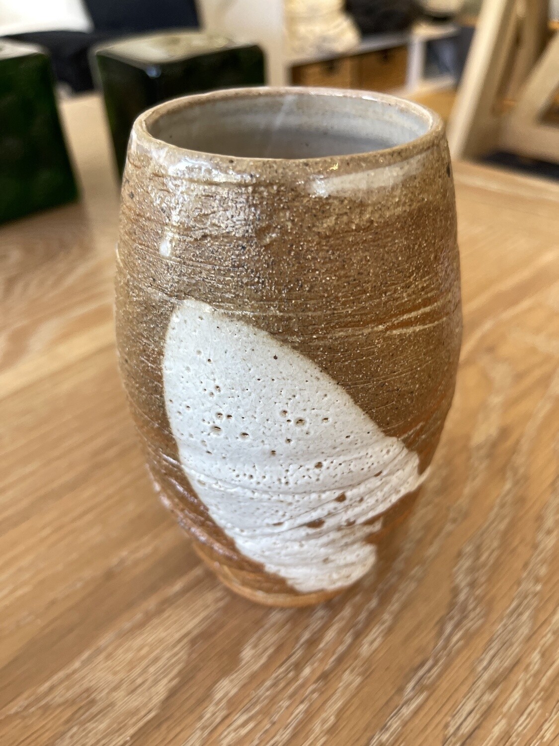 Vase - Brown and Seafoam - Tall