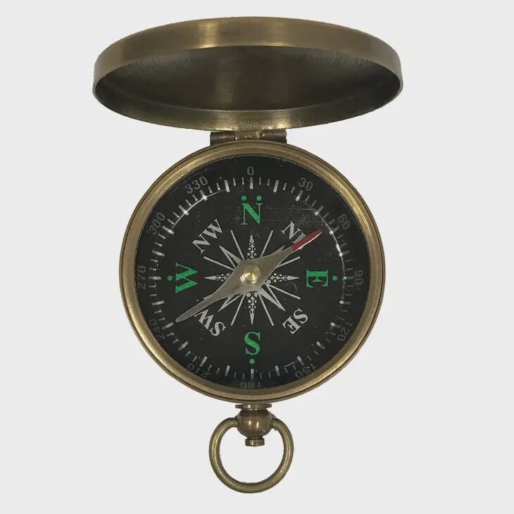 Brass Antiqued Compass