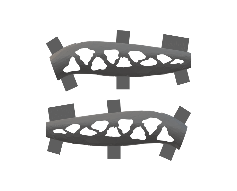 3D Stencil for 5&quot; Deep Diver Lizard, Patterns: 134-0168 Double Wedges
