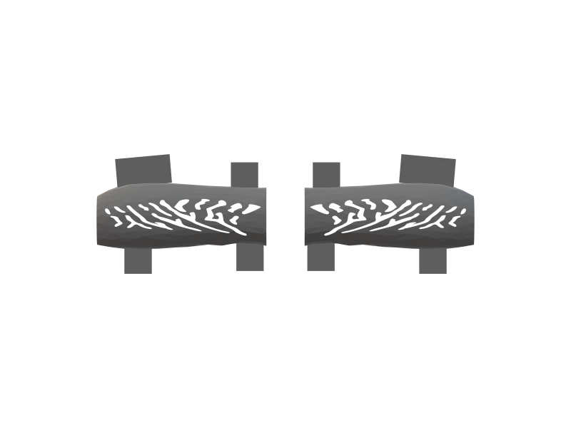 3D Stencil for 3 1/4&quot; Topwater Popper, Patterns: 131-0046 Vertical Stripes