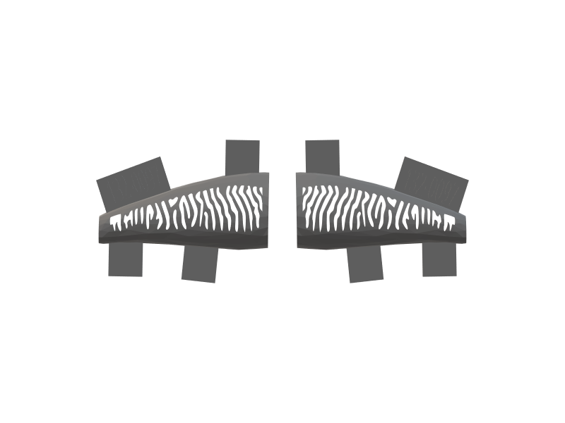3D Stencil for 3&quot; Topwater, Patterns: 132-0097 Thin Vertical Stripes