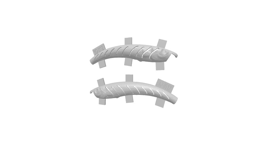 Stencil for 6.25&quot; Reef Runner Deep Diver Minnow, Patterns: 362-0112 Curved Vertical Stripes