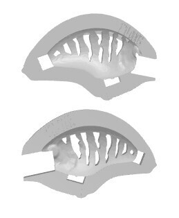 Stencil for 2&quot; Deep Diving Waffle Crankbait (OSP Blitz Ex DR Knock Off), Patterns: 120-0003 Vertical Stripes