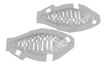3D Stencil for - 5&quot; Slow Sink Shad Glide (Knock Off to 30 Acre), Patterns: 506-0331 Smallmouth Bass
