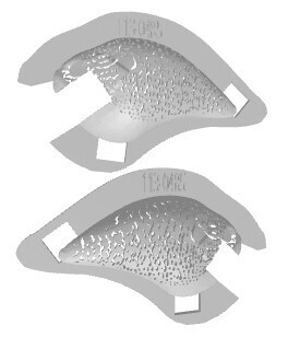3D Stencil for -  Mega Bass 1.2 S-Crank Square Bill KO, Patterns: 375-0485 Pumpkinseed