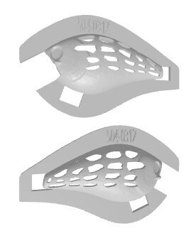 3D Stencil For 2.5 Shallow Diving Square Bill Crankbait, Patterns: 247-0312 Large Ovals