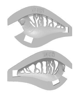3D Stencil for - Lurebuild - 1.5 Silent High Quality Square Bill, Patterns: 395-0189 Wedges