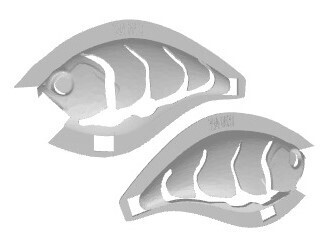 3D Stencil for - Lucky Craft 4.5 Square Bill Original Lure, Patterns: LC45-0037 Crawfish