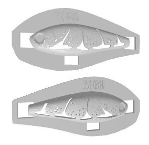 3D Stencil for - MirrOlure Mirrodine MR17 Knock Off, Patterns: 351-0316 Crawfish