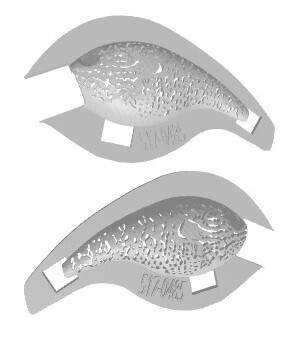 3D Stencil for - 2.6&quot; Megabass Sonic Side Knock Off, Patterns: 531-0485 Pumpkinseed