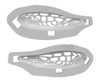 3D Stencil for - Lucky Craft Sammy 105, Patterns: SAM-0559 Frog