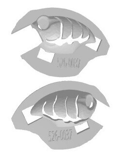 3D Stencil for - Megabass Griffon (MR-X) Finesse Bait Knock Off, Patterns: 526-0037 Crawfish