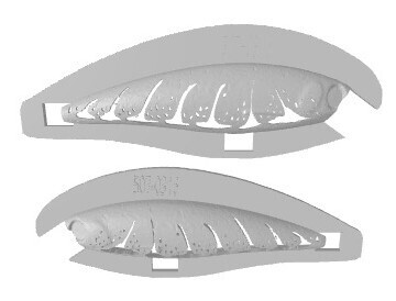 3D Stencil for - 4.5&quot; Chrome Jerkbait - Through Wire HQ, Patterns: 507-0316 Crawfish