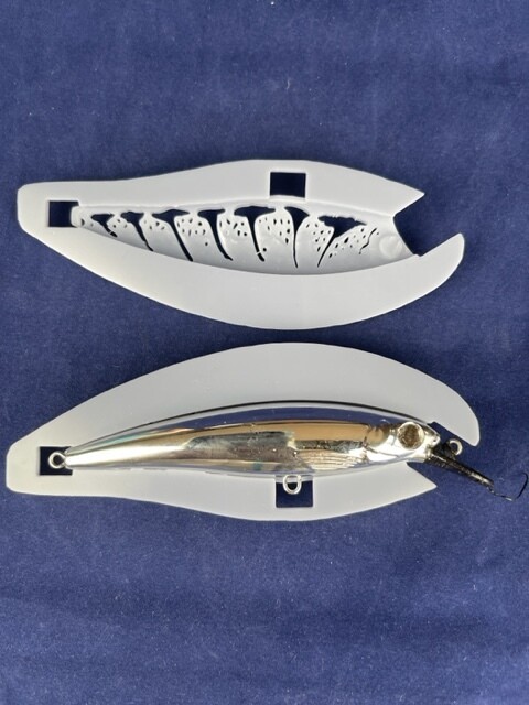 3D Stencil for - 4.5&quot; Chrome Jerkbait - Through Wire HQ