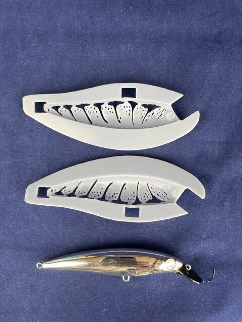 3D Stencil for - 4.5&quot; Chrome Jerkbait - Through Wire HQ