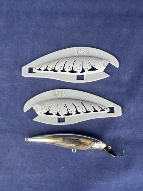 3D Stencil for - 4.5&quot; Chrome Jerkbait - Through Wire HQ