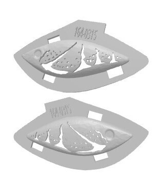 3D Stencil for 3&quot; Lipless Minnow - (Rat L trap Knock off), Patterns: 164-0315 Crawfish