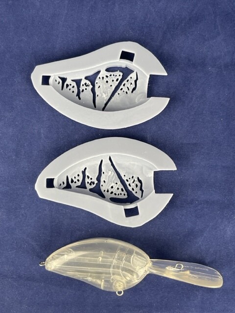 3D Stencil for 2 3/4&quot; flat Side Deep Diver Crankbait - (Little John 70 ko)