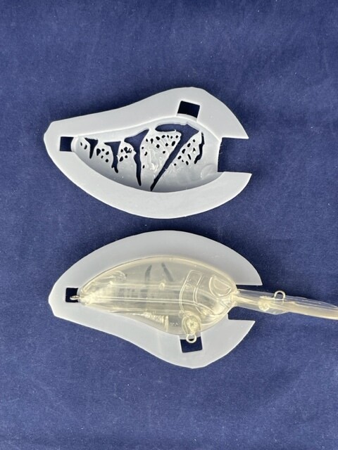 3D Stencil for 2 3/4&quot; flat Side Deep Diver Crankbait - (Little John 70 ko)