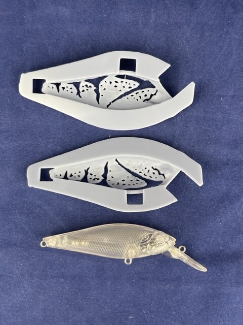 3D Stencil for 3 1/4&quot; Shallow Diver Minnow