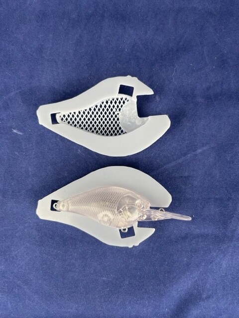 3D Stencil for 2 1/2&quot; Shallow Diver Crankbait - Knock off LC 1.5 DD