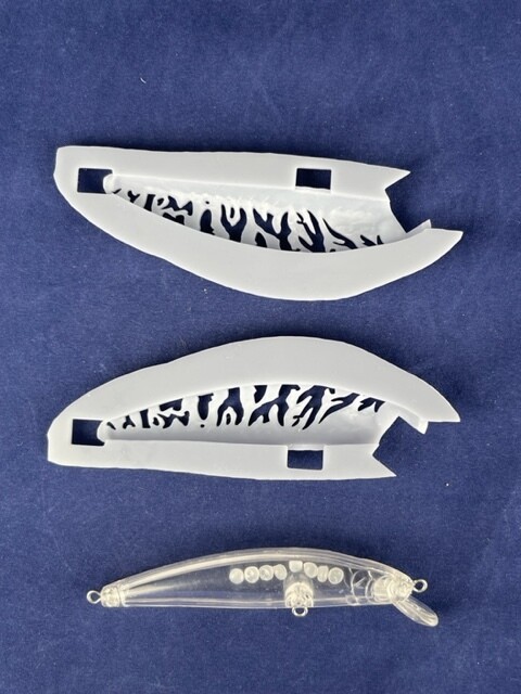 3D Stencil for 3 1/2&quot; Shallow Diver Minnow