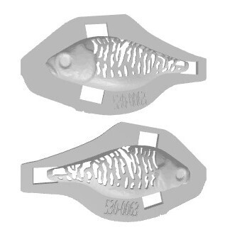 3D Stencil for - Megabass Vibration-X Smatra (Rattle In) Knock Off, Patterns: 530-0063 Natural Stripes