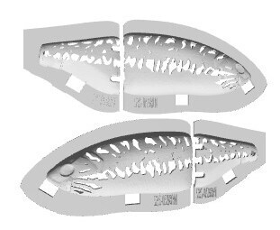 3D Stencil for - DRT Klash Knock Off - 5.3&quot; Mini Klash 135, Patterns: 535-0598 Largemouth Bass