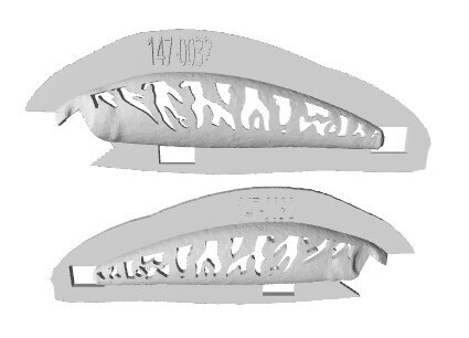 3D Stencil for 3 1/2&quot; Shallow Diver Minnow, Patterns: 147-0032 Natural Stripes