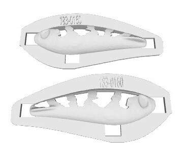 3D Stencil for 3&quot; Lipless Flared Tail Minnow, Patterns: 183-0160 Wedges