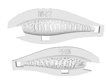 3D Stencil for - Berkley Flicker Minnow 9, Patterns: FM9-0596 Smallmouth Bass