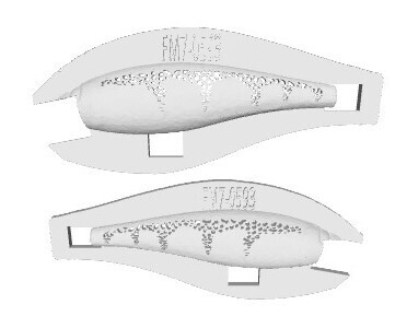 3D Stencil for - Berkley Flicker Minnow 7, Patterns: FM7-0593 Detailed Perch